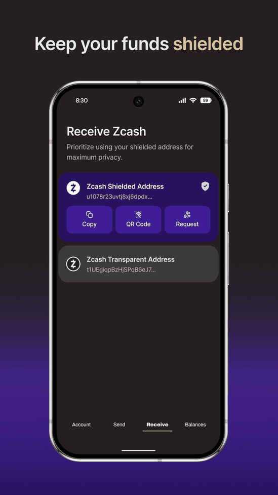 Zashi: Zcash Wallet screenshot