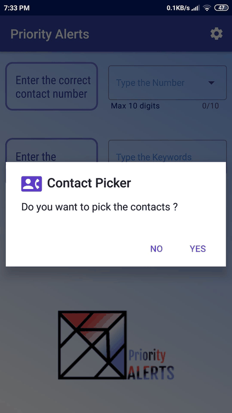 Priority Alerts screenshot