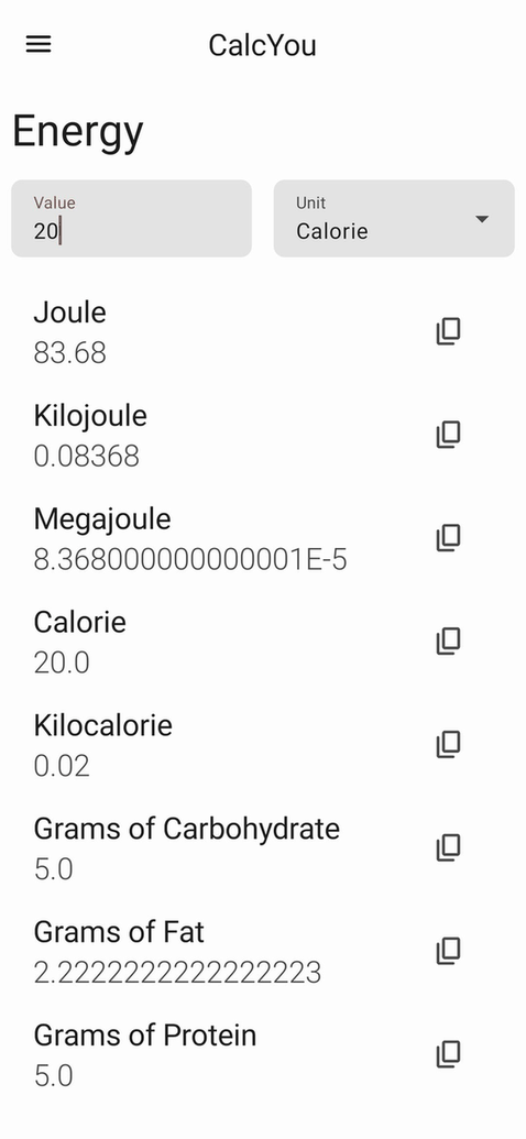 CalcYou screenshot