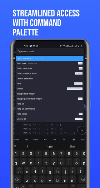 Acode editor screenshot