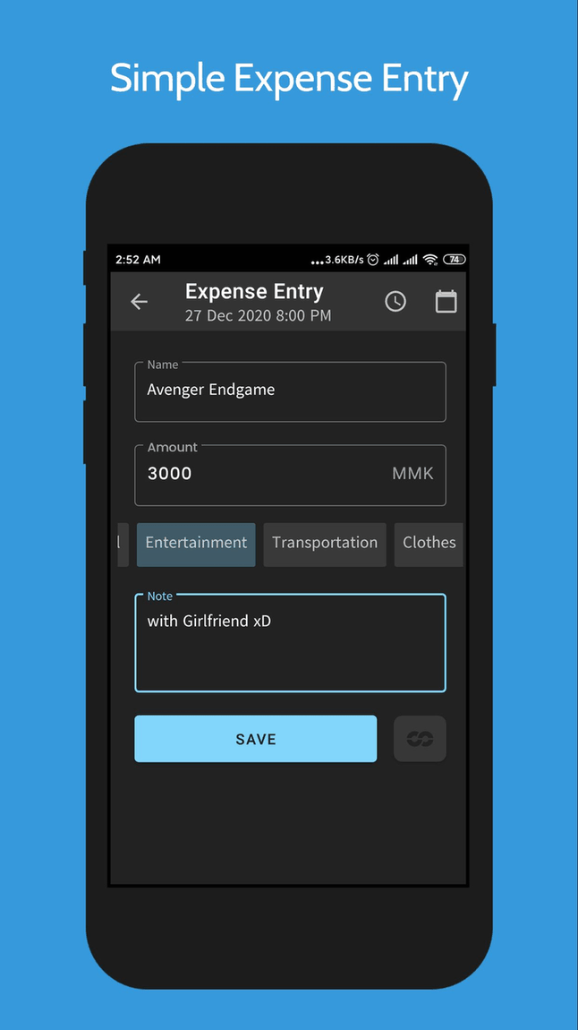 Pro Expense screenshot
