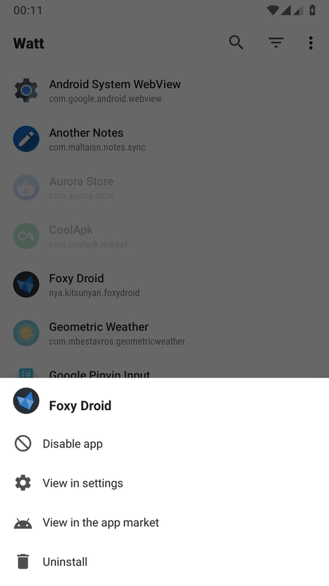 Watt screenshot
