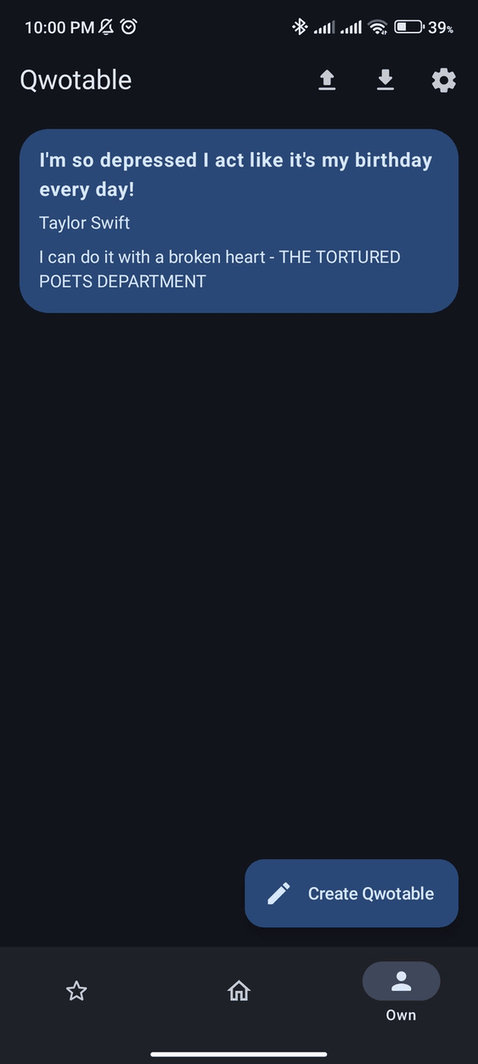 Qwotable screenshot