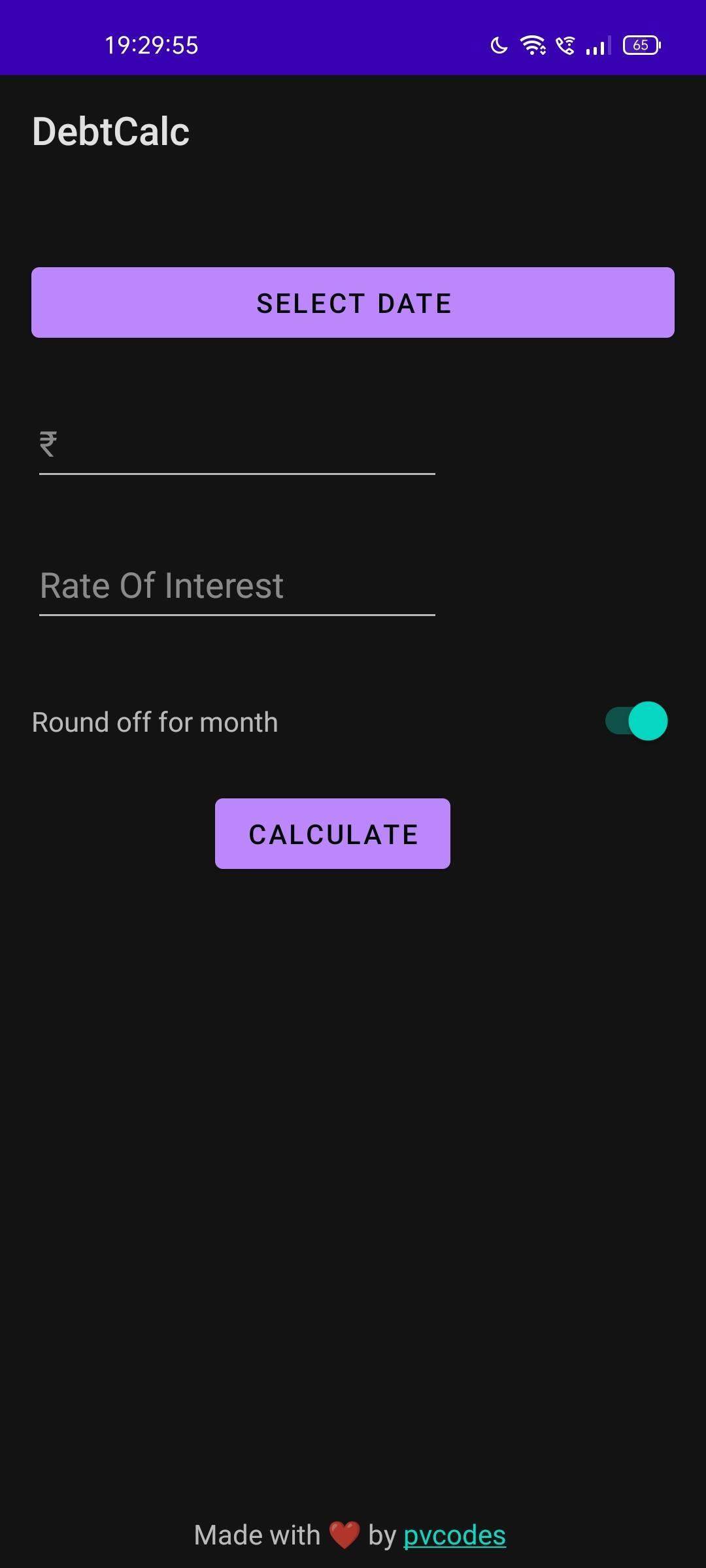 DebtCalc screenshot