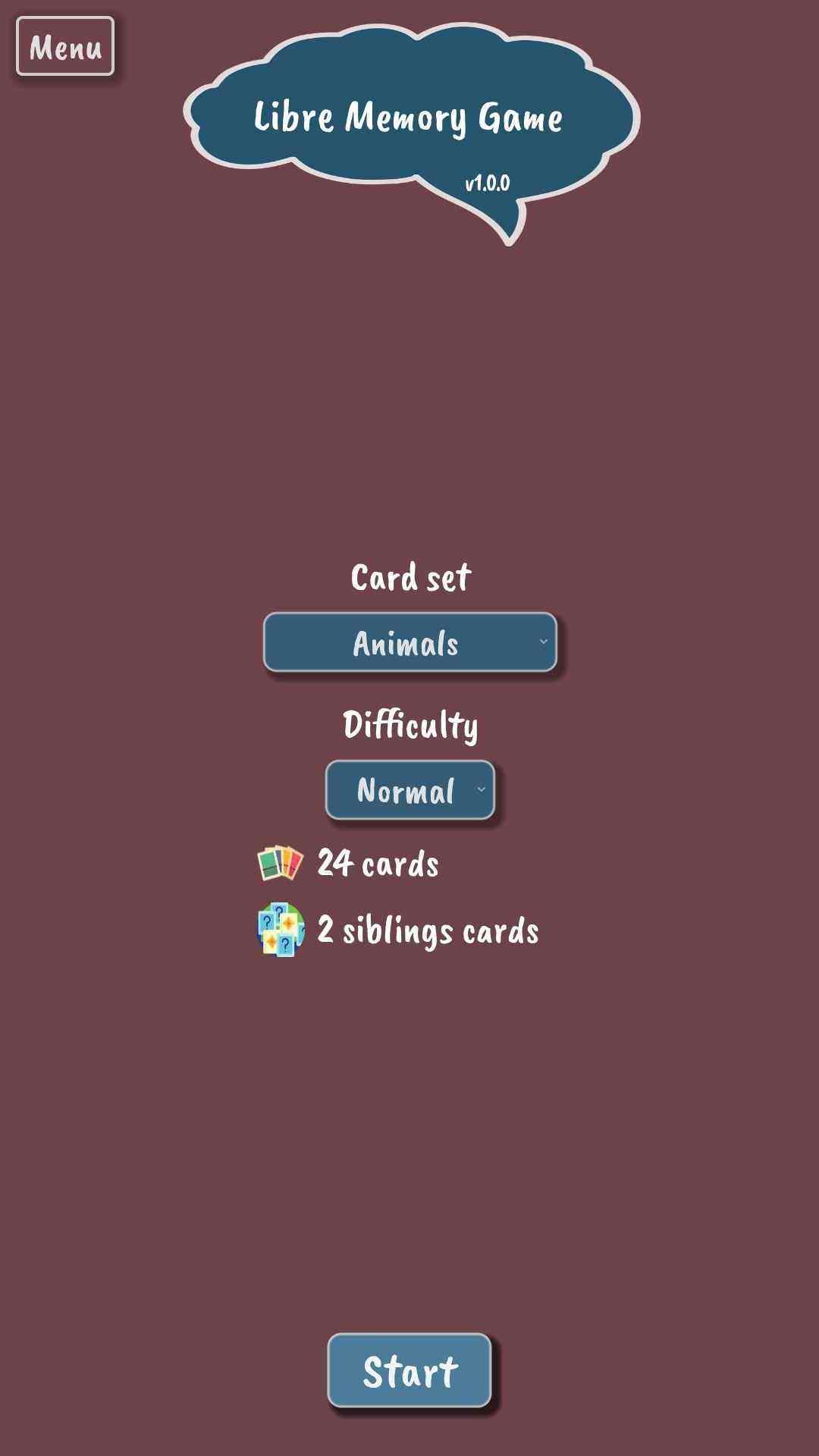 Libre Memory Game screenshot