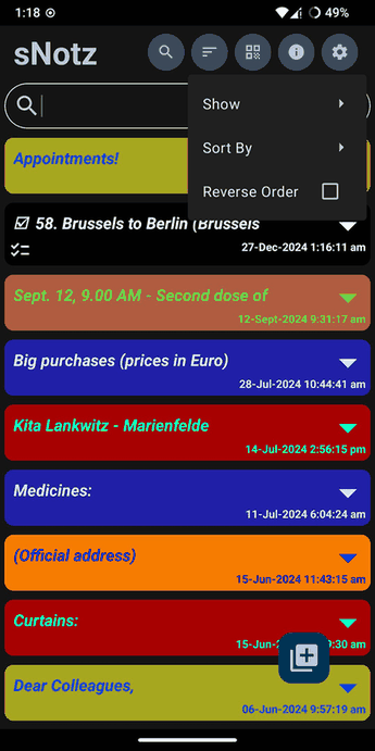 sNotz screenshot