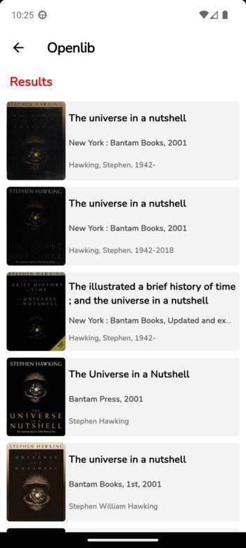 Openlib screenshot