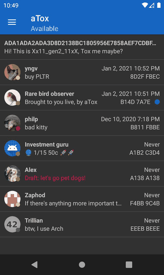 aTox screenshot