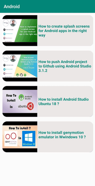 Youtube Video Listing App (By The Creative Team) screenshot