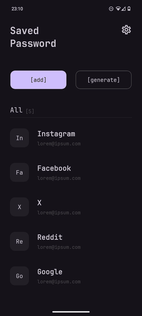 NewPass screenshot