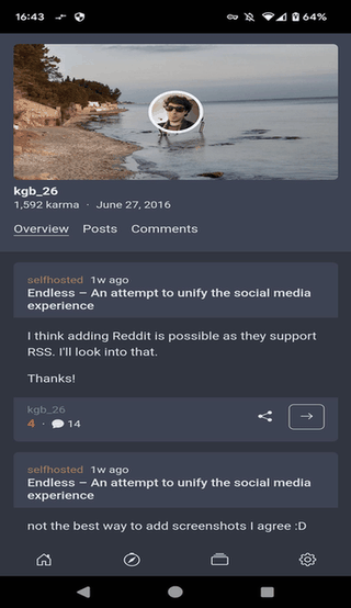 Geddit screenshot