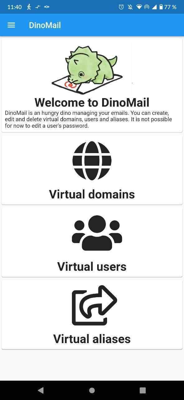 Dinomail screenshot