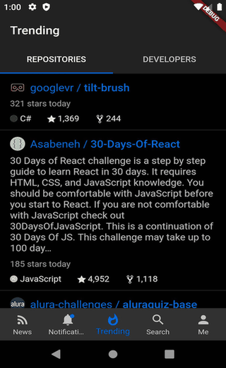 GitTouch screenshot