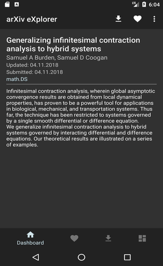 arXiv eXplorer screenshot
