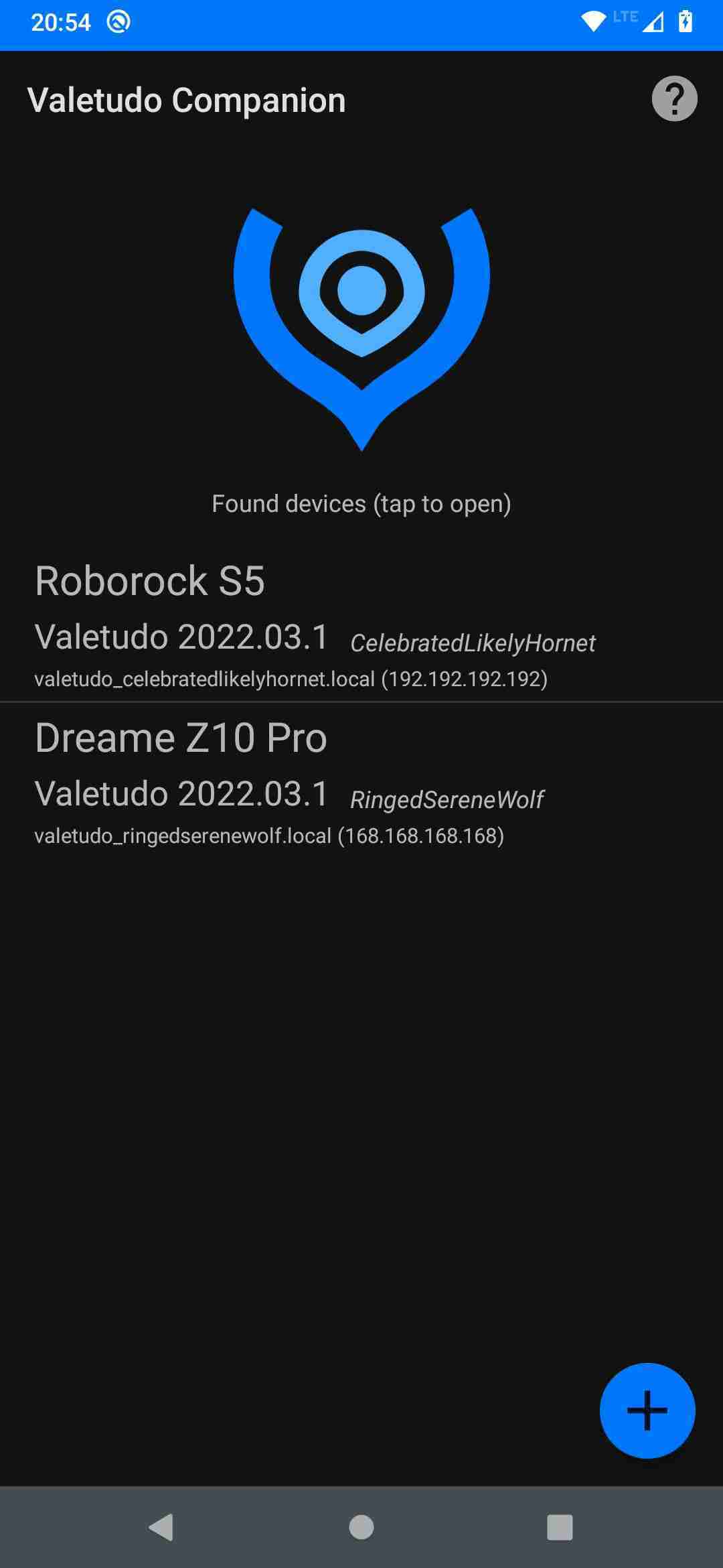 Valetudo Companion screenshot