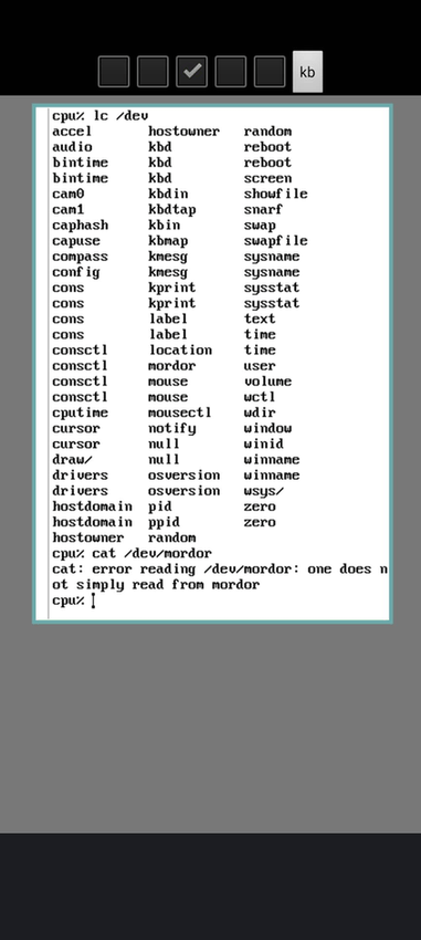 Drawterm screenshot
