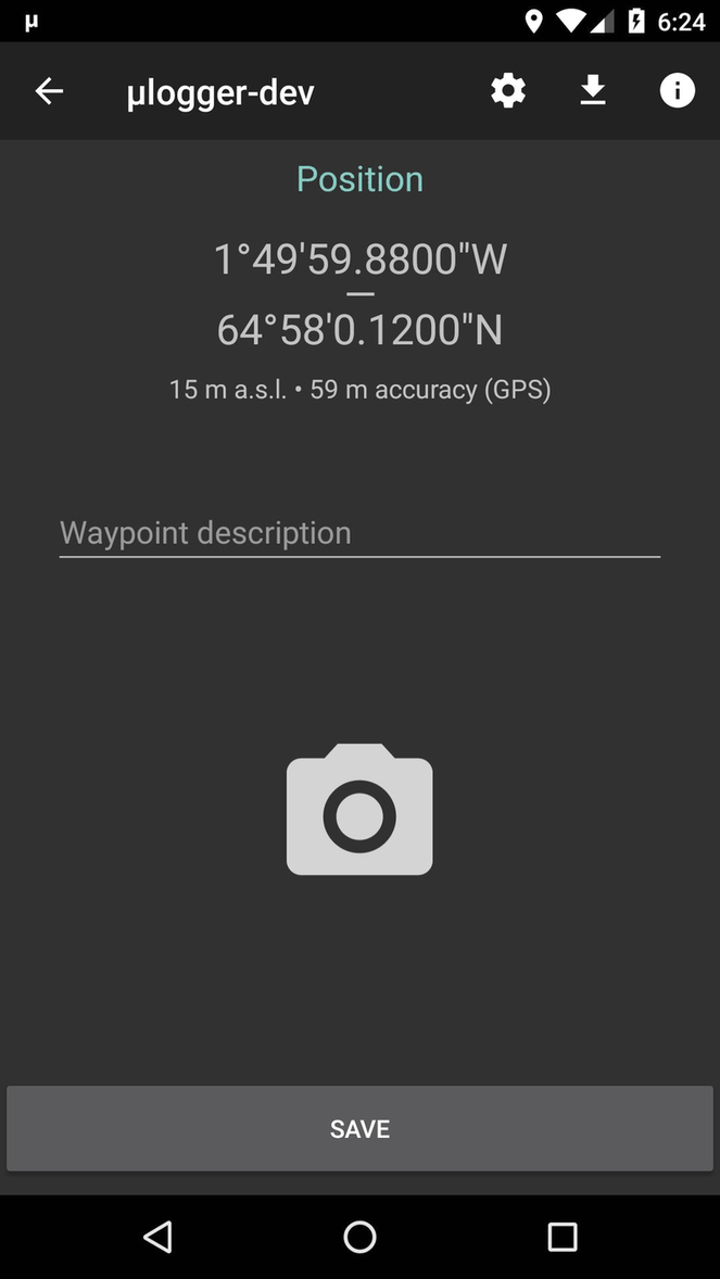 μlogger screenshot