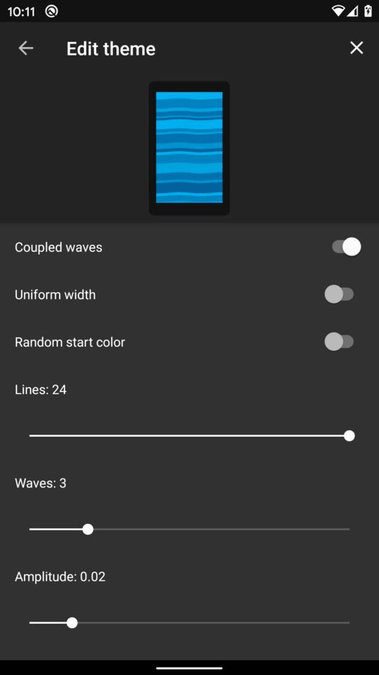 Wave Lines Live Wallpaper screenshot