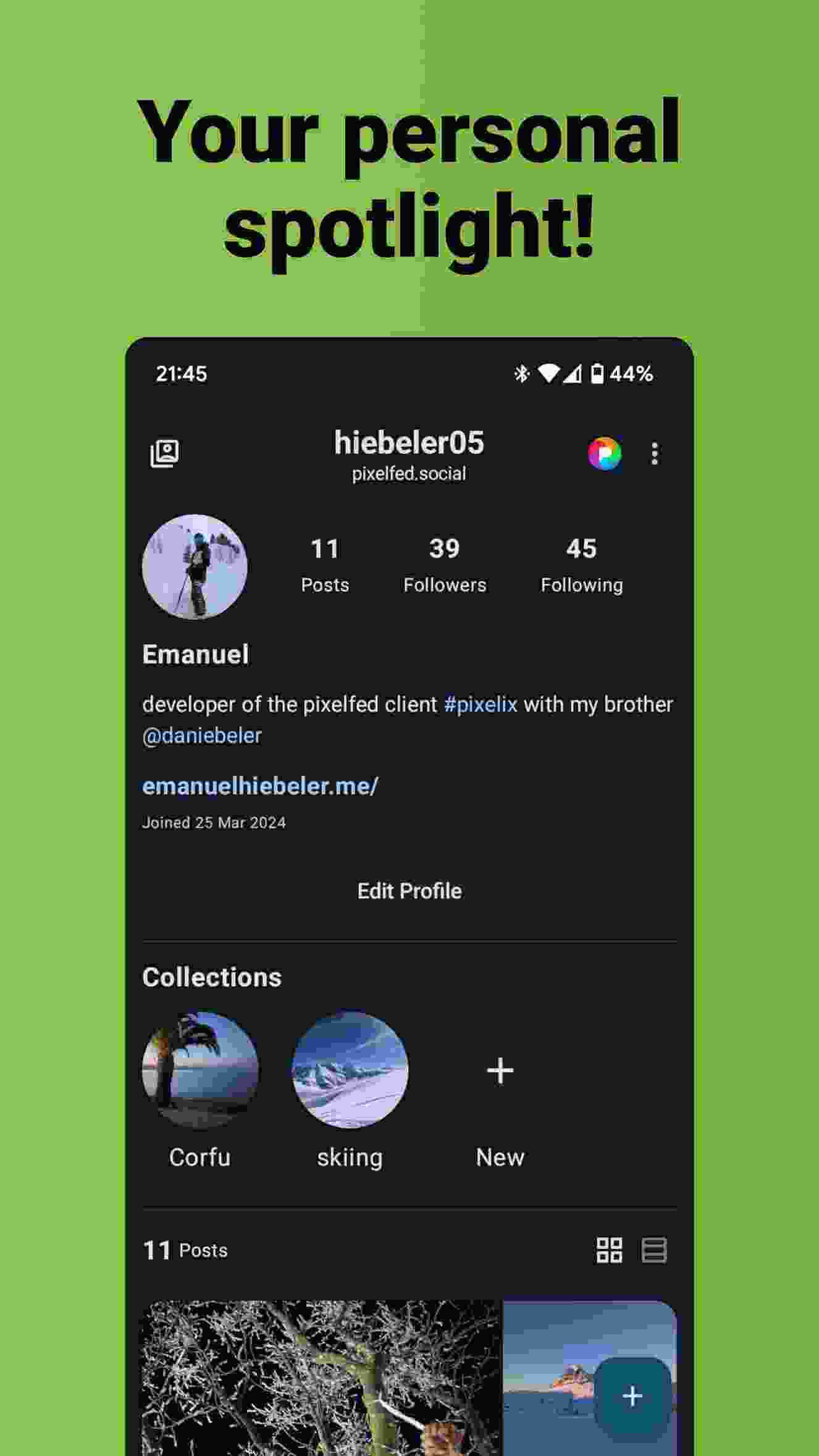 Pixelix screenshot