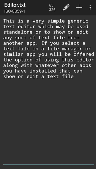 Editor screenshot