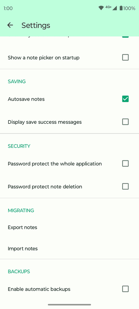 Fossify Notes screenshot