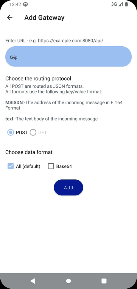 Deku SMS screenshot