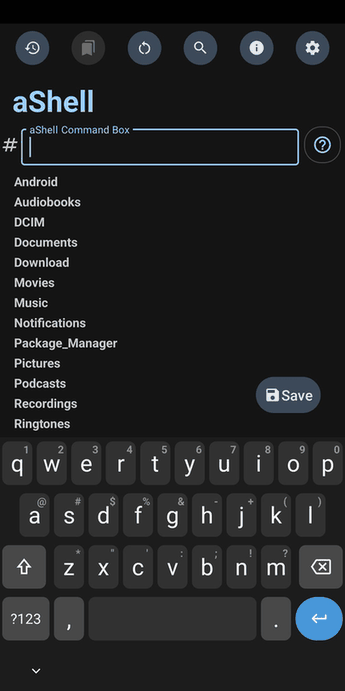aShell screenshot