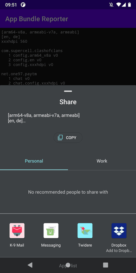 App Bundle Reporter screenshot