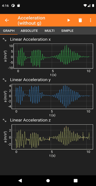 phyphox screenshot