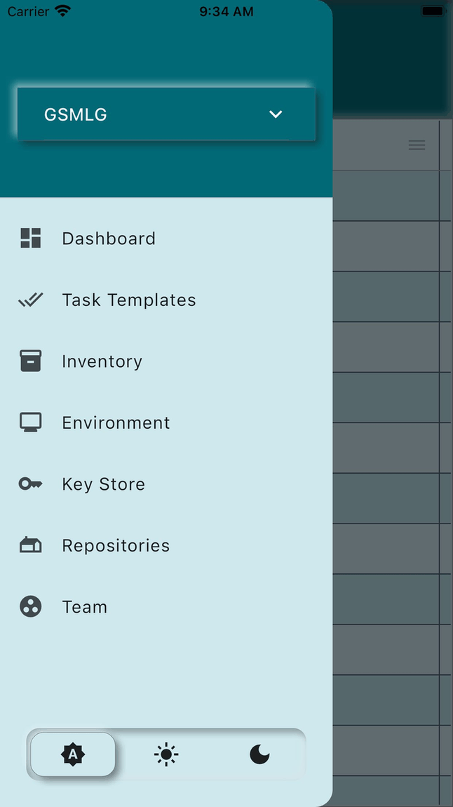 Ansible Sempahore Client screenshot