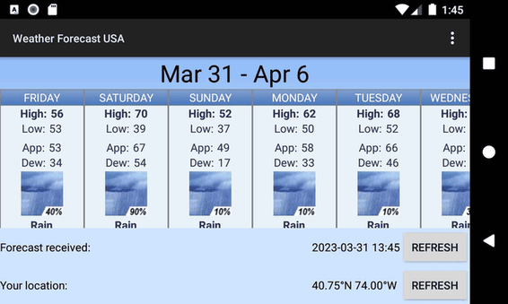Weather Forecast USA screenshot