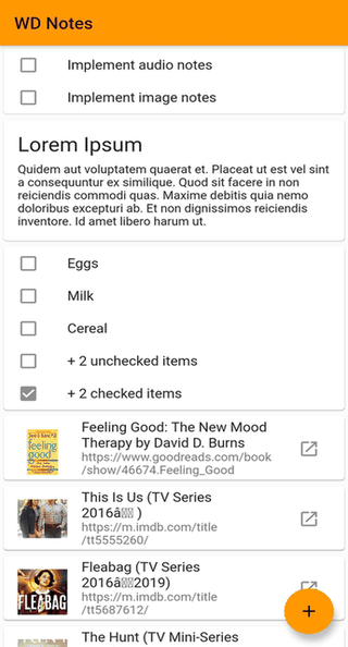 WD Notes screenshot