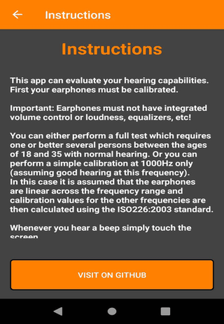 hEARtest screenshot