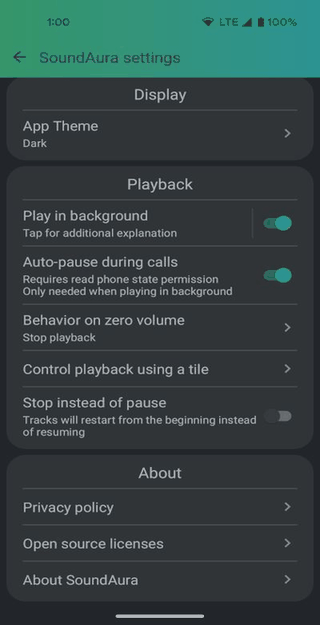 SoundAura screenshot