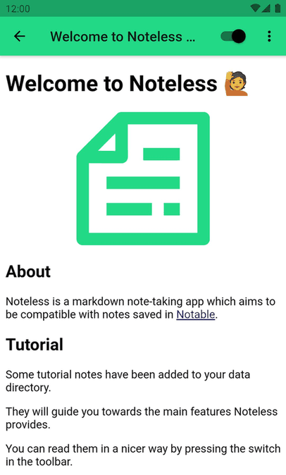 Noteless screenshot