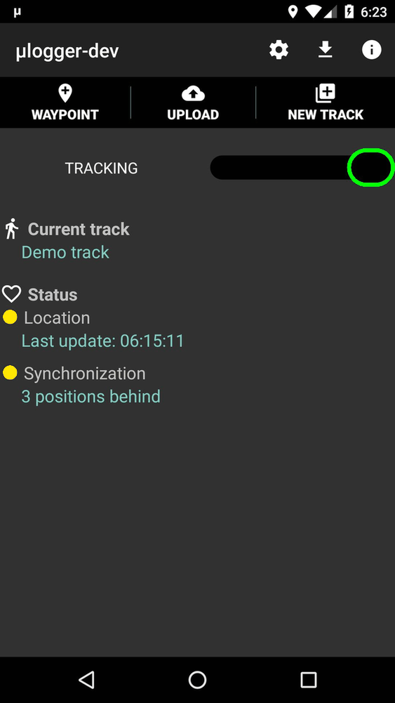μlogger screenshot