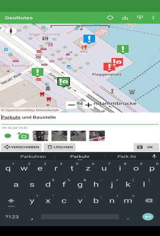 GeoNotes screenshot
