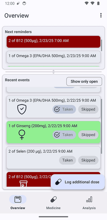 MedTimer screenshot
