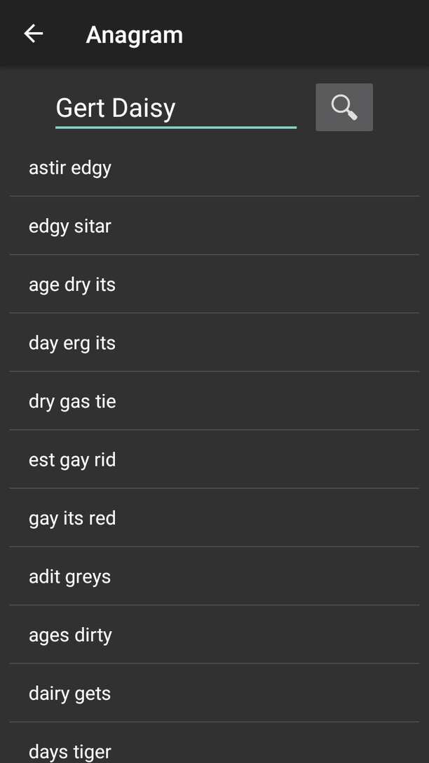 Crossword screenshot