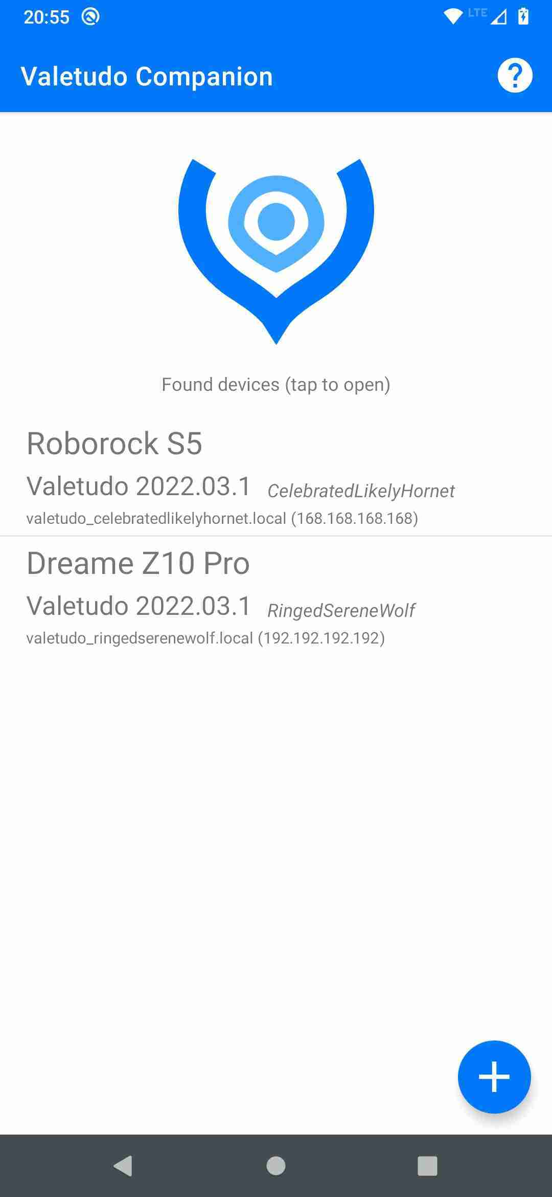 Valetudo Companion screenshot